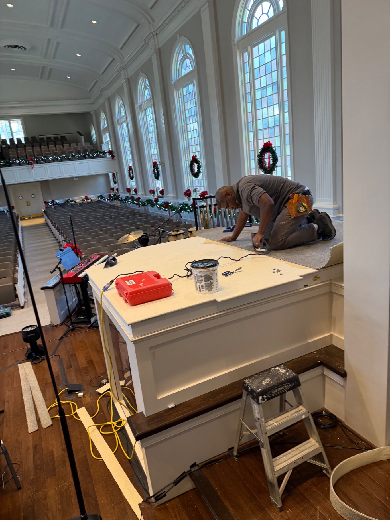 Church platform — before