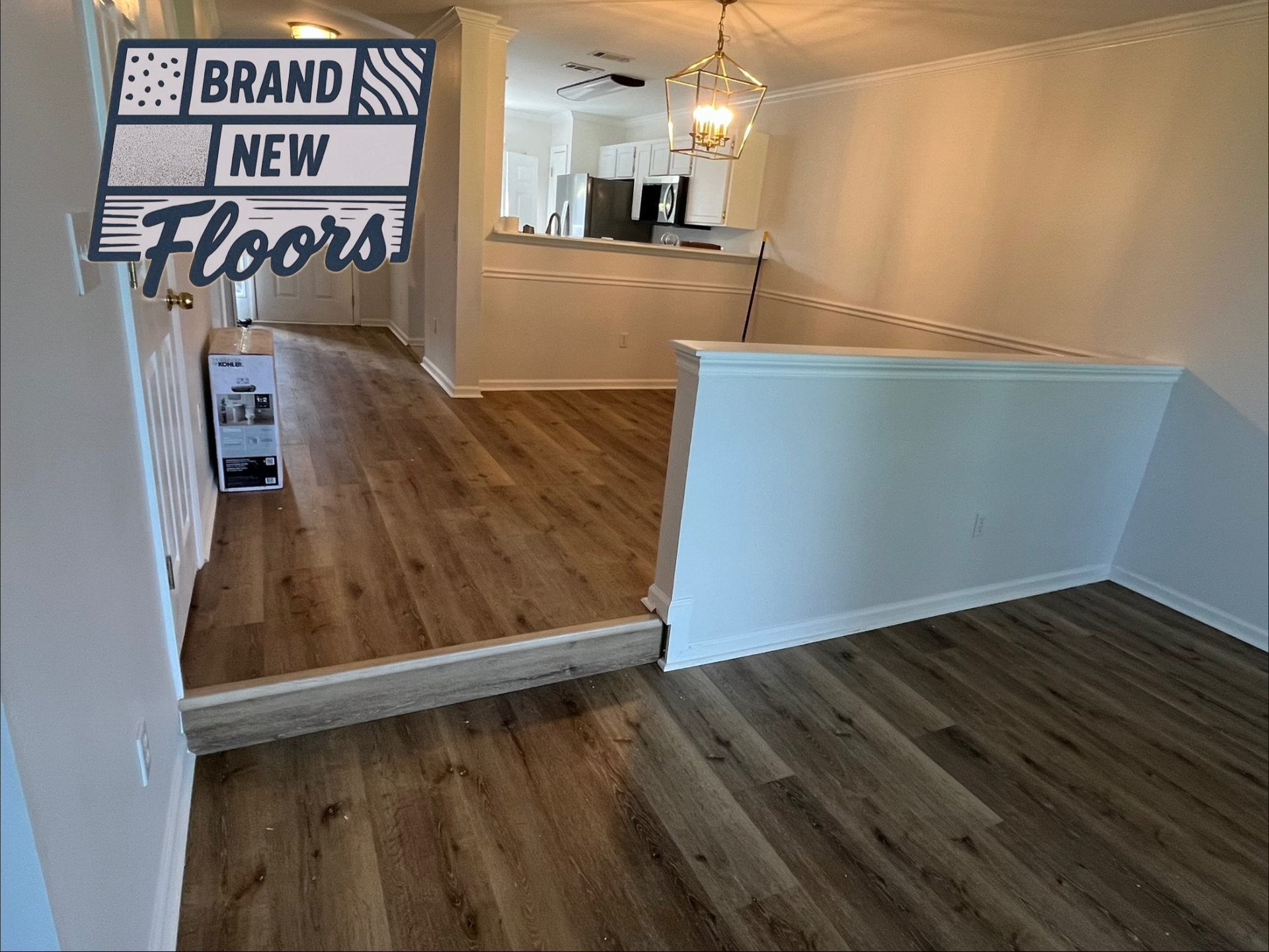 Living room flooring — after