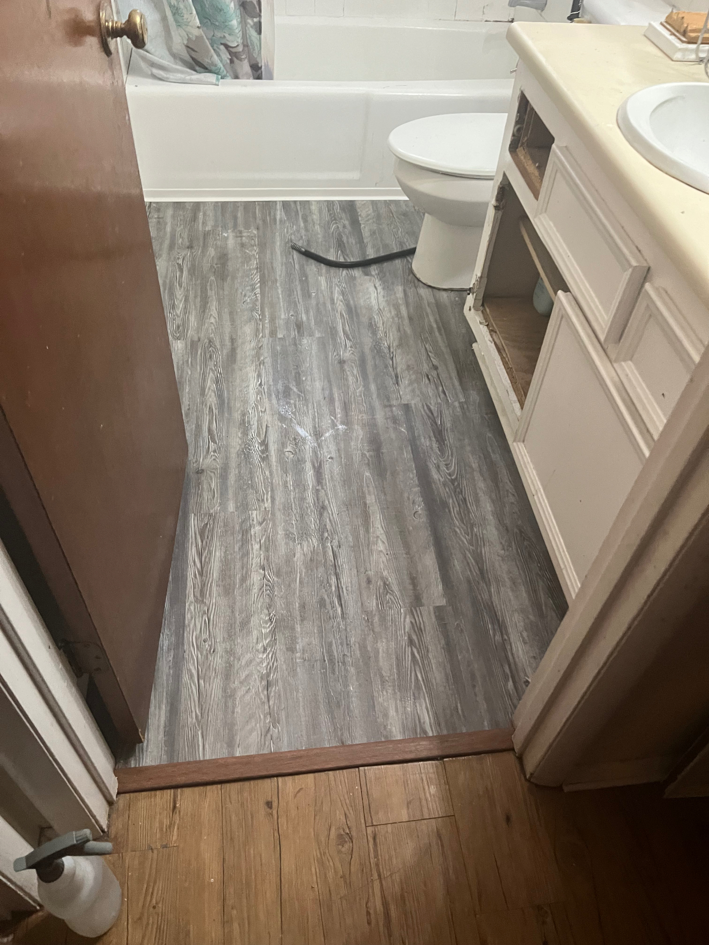 Bathroom flooring — after