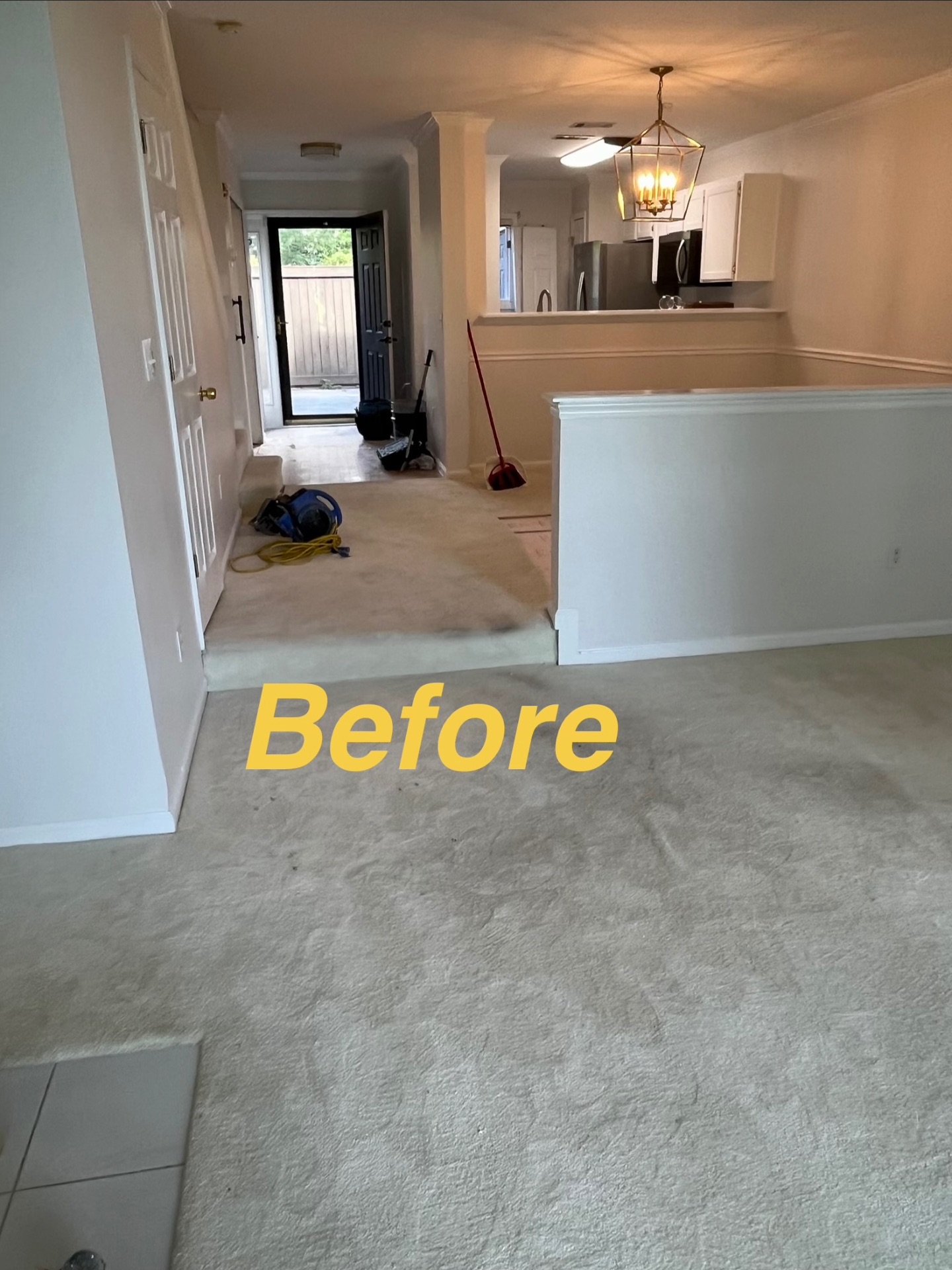 Living room flooring — before
